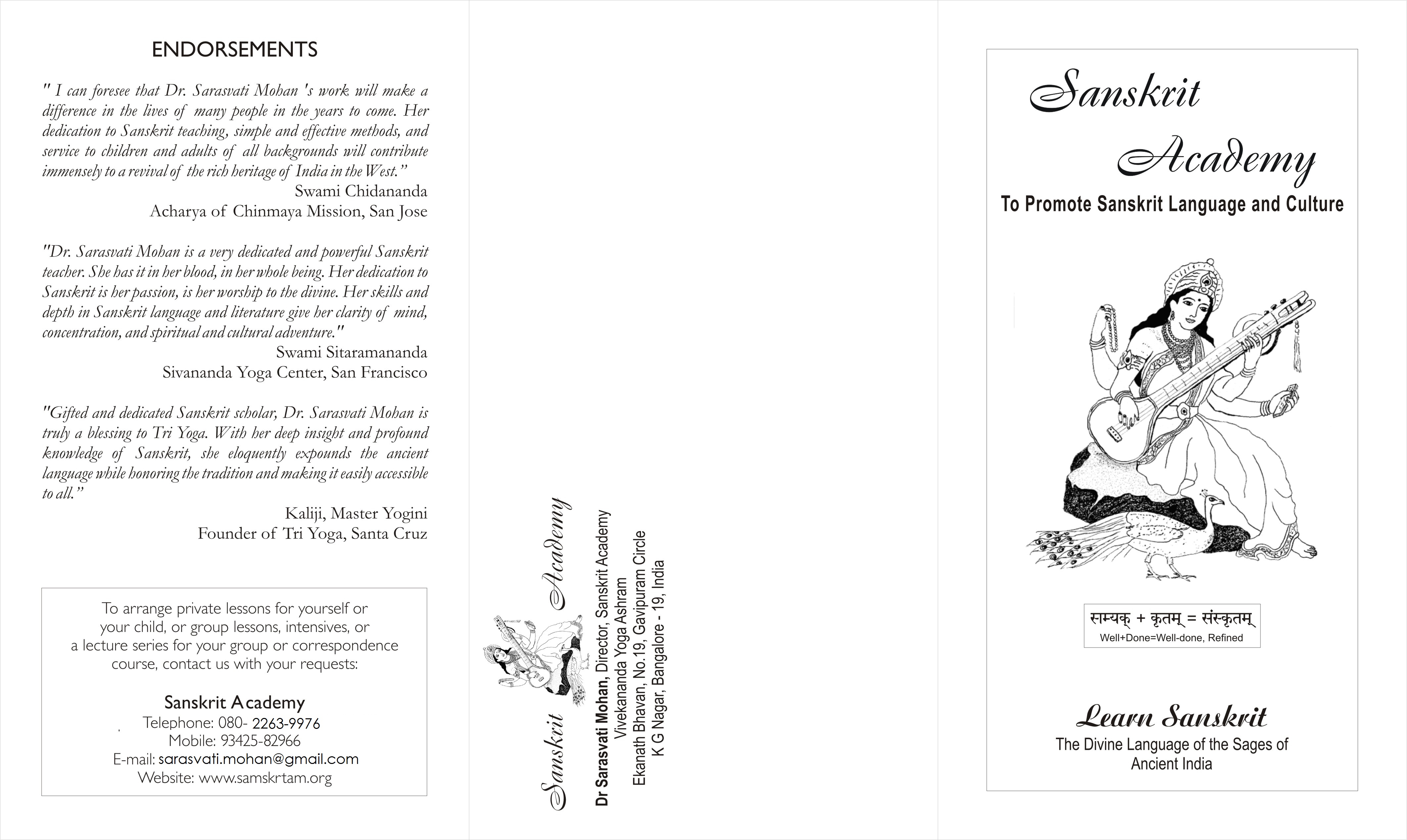 Frontside of the Brochure