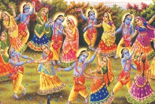 Krishna with Beautiful Gopis